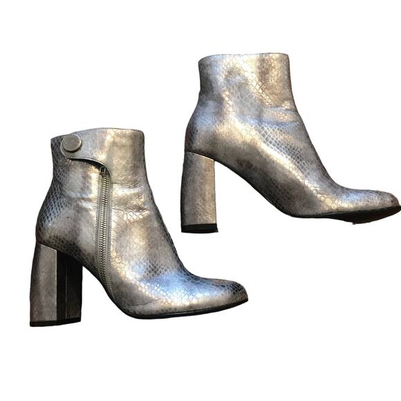Stella McCartney Women's Metallic Leather Ankle Boots  36 - Picture 1 of 10